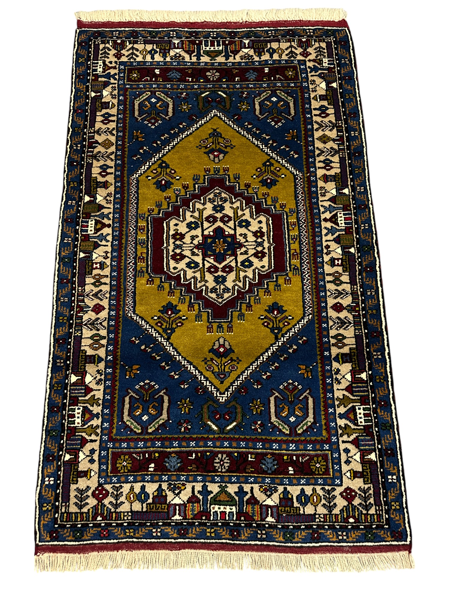 El Dokuma Sıfır Yahyalı Halısı 85x150 Kök Boya %100 Yün Halı