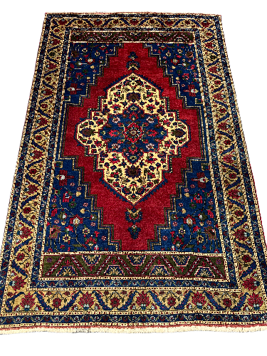 El Dokuma Sıfır Eski Taşpınar Halısı 184x295 Kök Boya Yün Halı