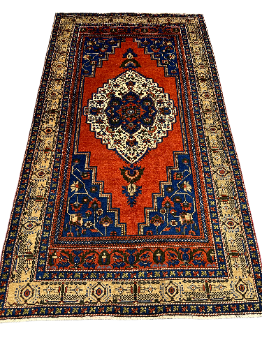 El Dokuma Taşpınar Halısı 175x315 Kavun İçi Kök Boya 6 M2 Halı